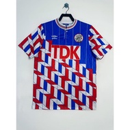 #AJA 89-90 Away Retro Soccer Jersey Football #BERGKAMP