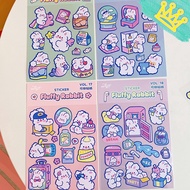 Fluffy Rabbit Sticker (1 SHEET PER PACK) Goodie Bag Gifts Christmas Teachers' Day Children's Day