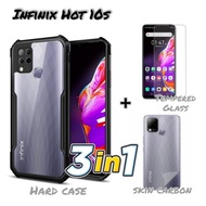 Hard Case Infinix Hot 10s Paket 3in1 Tempered Glass Warna Free Garskin