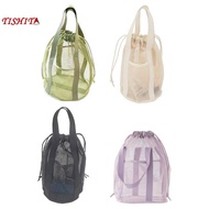 [tishita] Mesh Shower Tote Bag Portable 12.6x12.6x8.66inch Lightweight Toiletry Bag