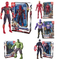 New  Marvel Spiderman Hulk Ironman Anime Action Figure Toy Christmas Gift Pvc Movable Joints Luminous Doll Collection Model Toy