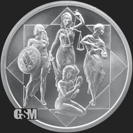 MiniMintage Silver Shield Cardinal Virtues 2020 1 oz .999 Silver Round 1oz