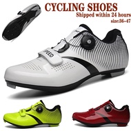 Road Bike Shoes Cycling Shoes MTB Spin Lace Self-Locking Bicycle Shoes Mens and Womens with Quick Co