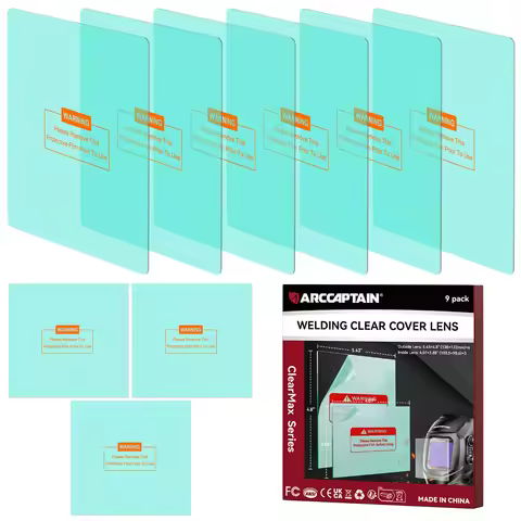 ARCCAPTAIN HSH-G999/XK-LY800H Welding Helmet 6Pcs 100*93mm Large Viewing Screen Outer Replacement Le