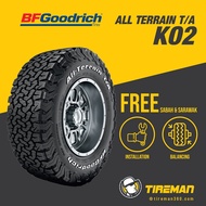 BF Goodrich K02 15 16 17 18 Inch Tayar Tire (FREE INSTALLATION/Delivery) SABAH SARAWAK Truck Van 4x4