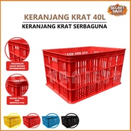 40 LITER CRATE - Fruit Plate Crate / Clothes Basket / Multipurpose Crate