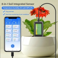 5ZHE hit HEDAO 8-in-1 Smart Soil NPK Sensor Salinity EC Moisture Temp pH Tester APP Data Logger Agri