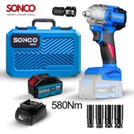 SONCO 38890 Heavy Duty 688VF Cordless Impact Wrench Elektrik 1/2 Inci Soket Gerudi Pemutar Skru Bate