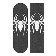 HANZHY Skateboard Grip Tape Sheets Spider Symbol Skateboard Grip Tape 33"X 9" Bubble Free Longboard 