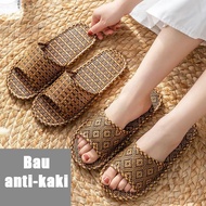 Slippers Straw Open-Toe Flip Flop House Slip on Bath Spa Bamboo Slippers for Women and men Rattan home Flip Flop Sandal