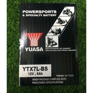 BATERI YUASA YTX7L-BS ORIGINAL 100%,READY STOCK....