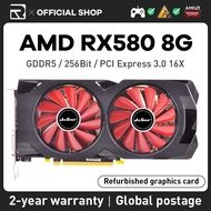 JIESHUO RX 580 8GB  AMD Radeon  Graphics Card  GDDR5 256Bit 2048SP Play Computer Game GPU RX580 8G S