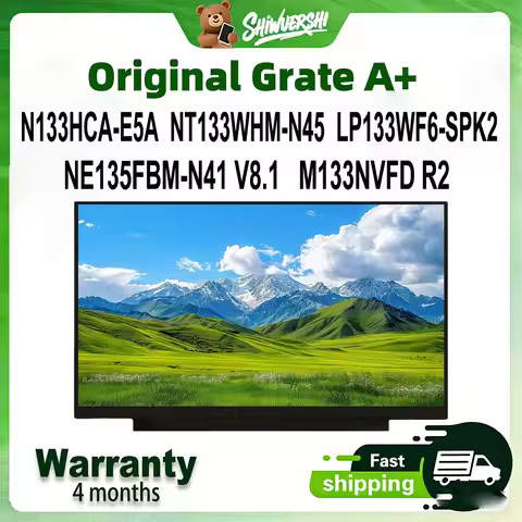 Original NEW A+ Slim 13.3" Laptop Lcd Screen Panel N133HCA E5A NT133WHM N45 LP133WF6 SPK2 NE135FBM N