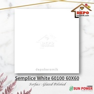 BIG SALE Sun Power Semplice White 60100 60x60 Kw1 Keramik Lantai Kilap