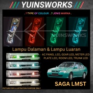 Saga LMST High Quality LED 1 Set AC LED / Gear Lever / Lampu Depan / Plate LED  PROTON SAGA LMST