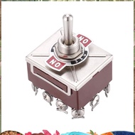 AC 380V 10A ON/OFF/ON 3 Positions 12 Pin Latching Toggle Switch 4PDT
