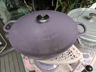 Le Creuset 26cm黑𥚃 媽咪AM啞紫色鑄鐵鍋