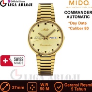 Mido M8429.3.22.23 Commander 1959 - Jam Tangan Pria - Gold Original