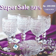 Crystal Cups 1 set of 6 Luxury Glass Cups