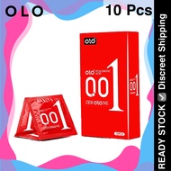OLO | 001 Dot Dotted Condoms | 10pcs/Box | Kondom Duri Berduri | Hyaluronic Acid