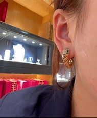 新品[楊紫同款]APM Monaco Kaa蛇形耳環黃金色高級耳飾女生