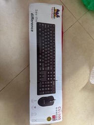 全新有線鍵盤+滑鼠套裝