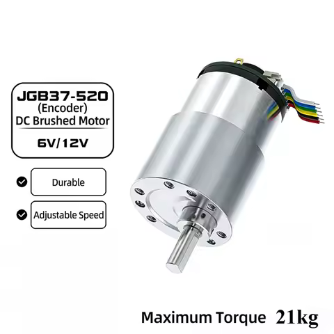 DC geared motor with Hall encoder 6V12V speed regulation forward and reverse JGB37-520 low speed sma