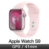 Apple Watch S9 GPS 41mm 粉鋁/淡粉運動錶帶-S/M MR933TA/A