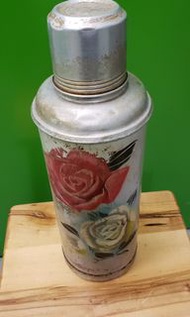 💥1970年代玫瑰花保溫熱水壺