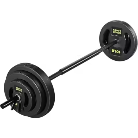 Barbell Weight Set for Lifting 45 LB Weight Bar Set with Adjustable Free Weights for Workout Bar for