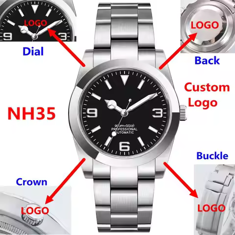 Custom Logo Luxury NH35 Watch for Women Men Watches 36MM/39MM Automatic Mechanical Wristwatches Sapp