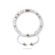 CW Manila - 0RION Adjustable Bracelet - 6mm Moon Stone with Hematite Spacer
