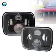 2pcs 5x7 7x6 Inch LED Headlights for Jeep Wrangler YJ 7" x 6" Headlamp Replacements for Jeep Cheroke