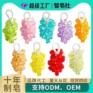 Crystal Grape Soap Handmade DIY Gem Transparent Grape String Handmade Soap Gift Box Simulation Grape