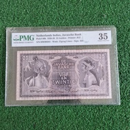 uang 25 Gulden 1934 Wayang PMG 35 