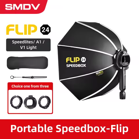 SMDV Flip 20 24 28 Quickly Release Parabolic Out Door Softbox for A1 Godox V1 AD100PRO V860II AD200 
