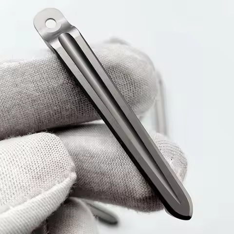 1/2Pcs CNC Titanium Alloy Knife Back Clip Outdoor Portable Pocket Knife Waist Clip For Sanrenmu Land