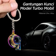GANTUNGAN Original Car Engine Keychain Turbo Model Keychain
