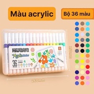 Set of 12/24/36/48/60 Lex Brand Acrylic Marker Colors Waterproof High Quality Pen Tips No Smudges, L