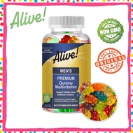 Alive! Men's Premium Gummy Multivitamin, Orange, Grape & Cherry, 60 Gummies