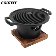 CARAMELOMA Charcoal Grill, Aluminum Alloy Durable Hibachi Grill, Barbecue Pan Portable Smokeless Min