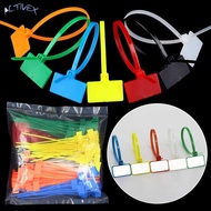 ACTIVEX 100pcs Cable Tag Strapping Tape Tag Labels Markers Mesh Wire Marker Colorful Tag
