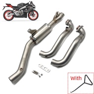 Motorcycle Exhaust Front Middle Pipe Motocross Full Systems Exhaust Slip on Stainless Steel Tube Fit