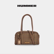 Hummer Ladies Houndstooth-patterned Boston Shoulder Bag