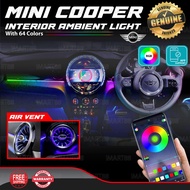 Mini Cooper Interior Ambient Light LED Lamp 64 Colors Dashboard Aircon Cover Vent Panel Body kit Lighting Lampu Warna