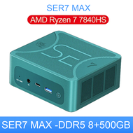 Beelink มินิเกมสูงสุด SER7พีซี Ryzen 7 7840HS Windows 11 DDR5 32GB RAM 1TB PCle Gen4 BT5.2 WIFI6 SSD