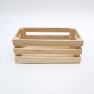 Rustic Wooden Storage Crate Basket Box Stand