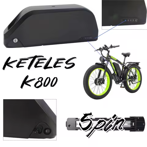 KETELES K800 Removable Ebike Battery 48V 23Ah 24.5Ah Polly DP9 Downtube Battery for Philodo H8 1000W
