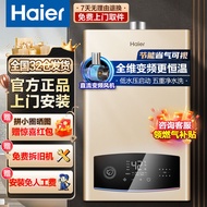 Pemanas air gas Haier, gas asli, untuk kegunaan rumah, jenis ekzos paksa, kawalan air-gas berganda, 
