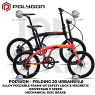Sepeda Lipat 20 Polygon Urbano 3.0 3 Alloy Seli Folding Bike